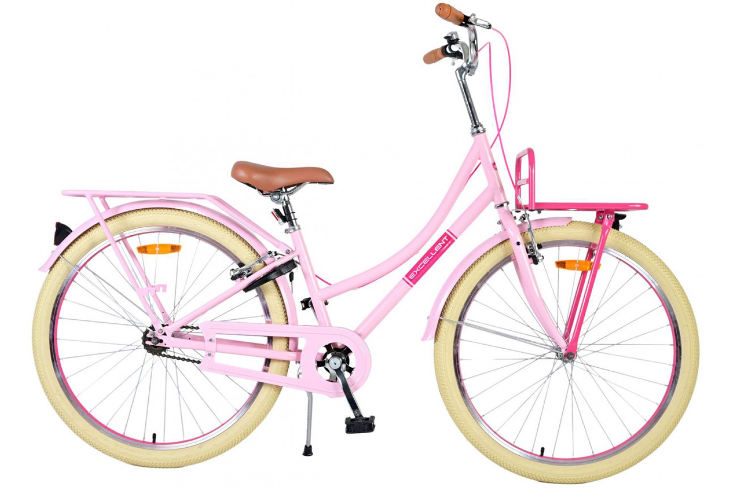 Volare Excellent Mädchenfahrrad 26 Zoll Rosa | 2 Handbremsen