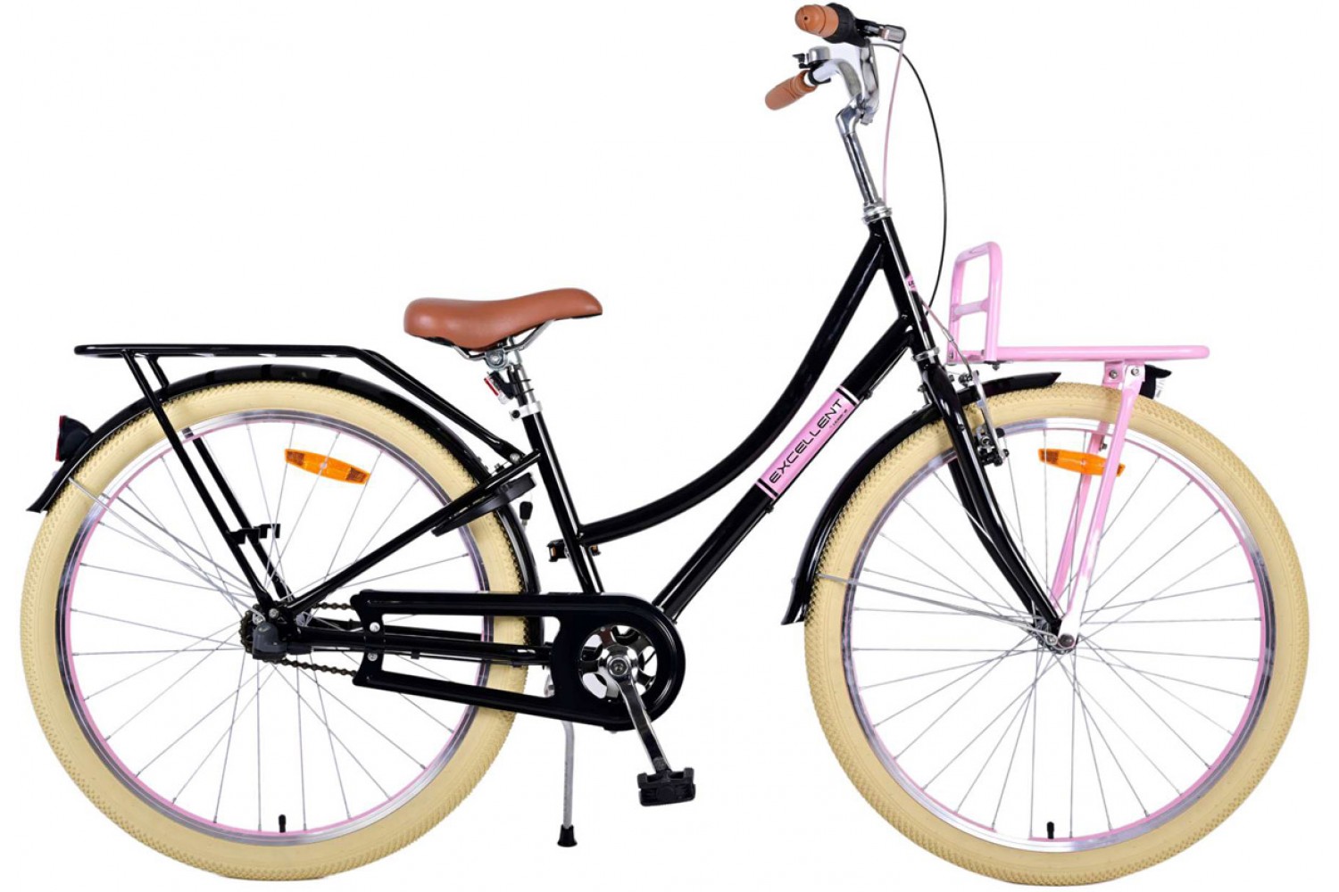 Volare Excellent 3V Mädchenfahrrad 26 Zoll Schwarz