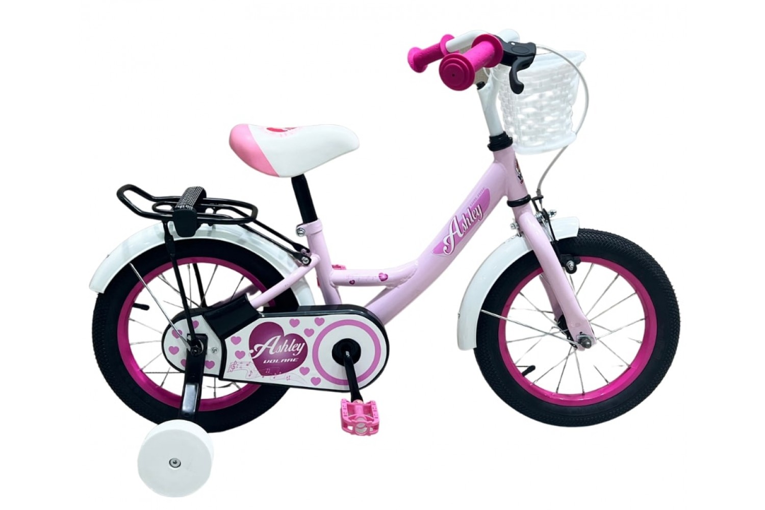 Volare Ashley Kinderfahrrad 12 Zoll Mädchen Weiß Rosa