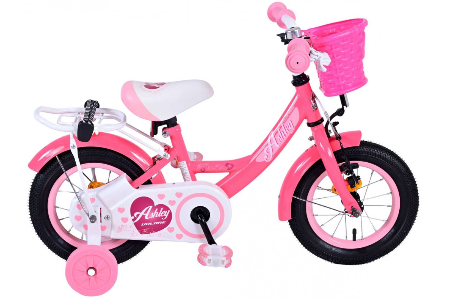 Volare Ashley Kinderfahrrad 12 Zoll Mädchen Rot/Rosa