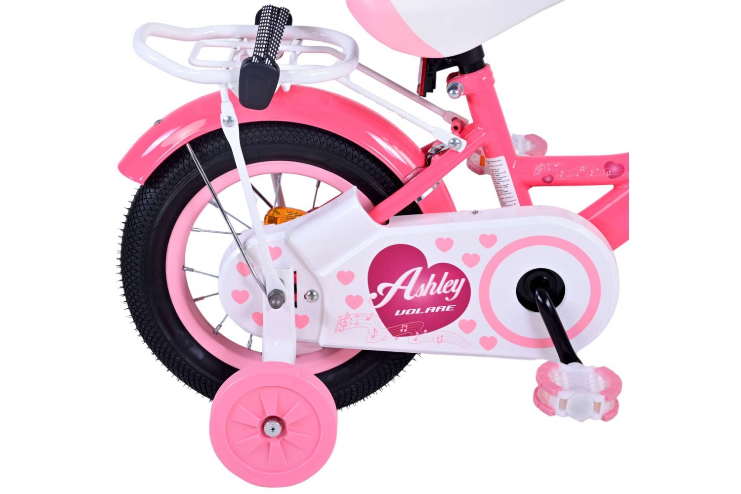 Volare Ashley Kinderfahrrad 12 Zoll Mädchen Rot/Rosa