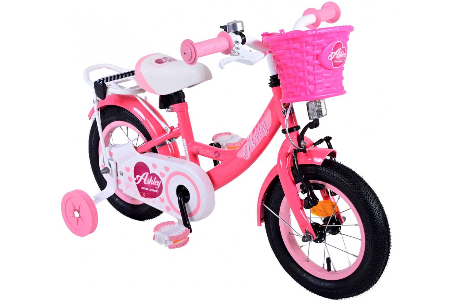 Volare Ashley Kinderfahrrad 12 Zoll Mädchen Rot/Rosa