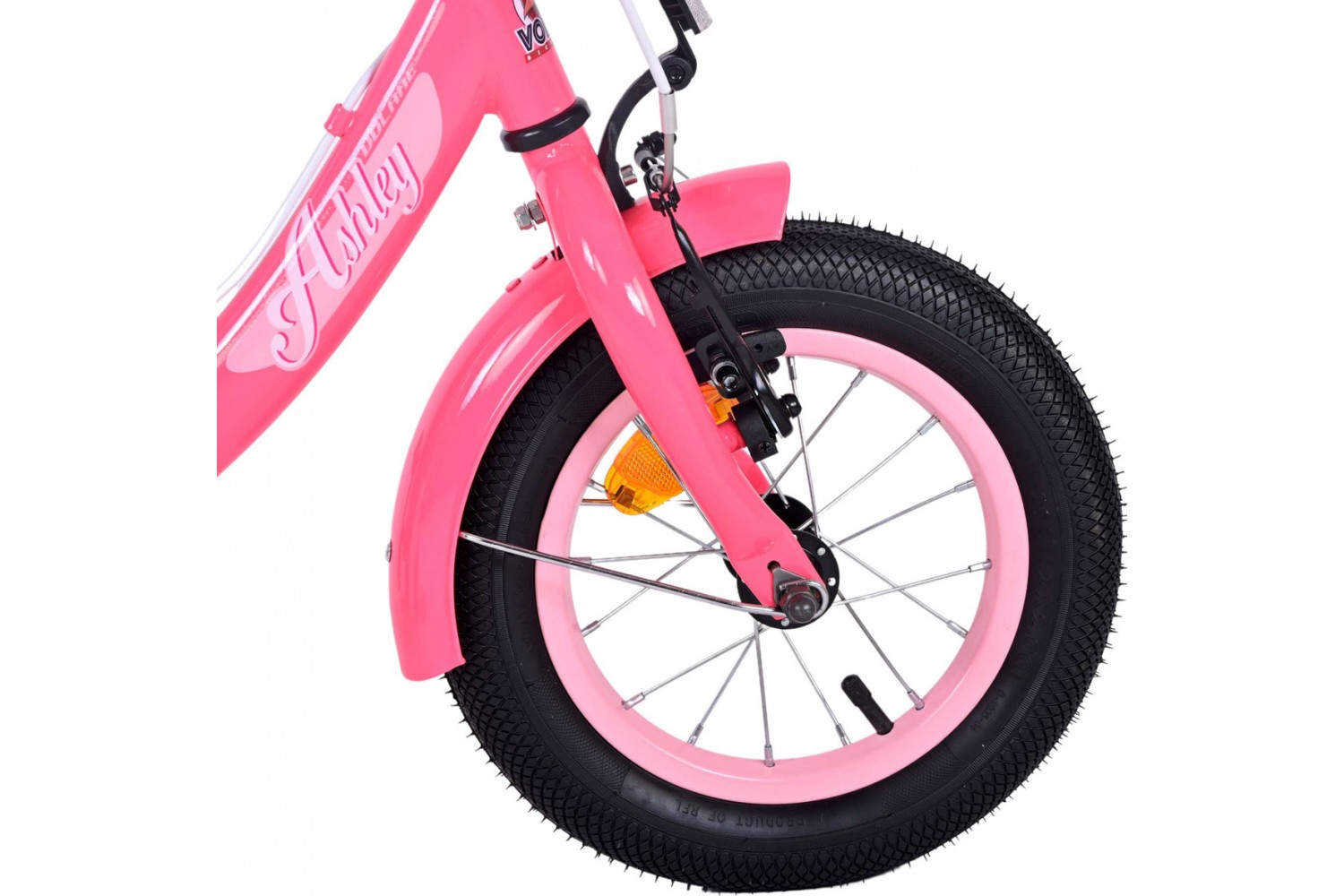 Volare Ashley Kinderfahrrad 12 Zoll Mädchen Rosa/Rot | 2 Handbremsen