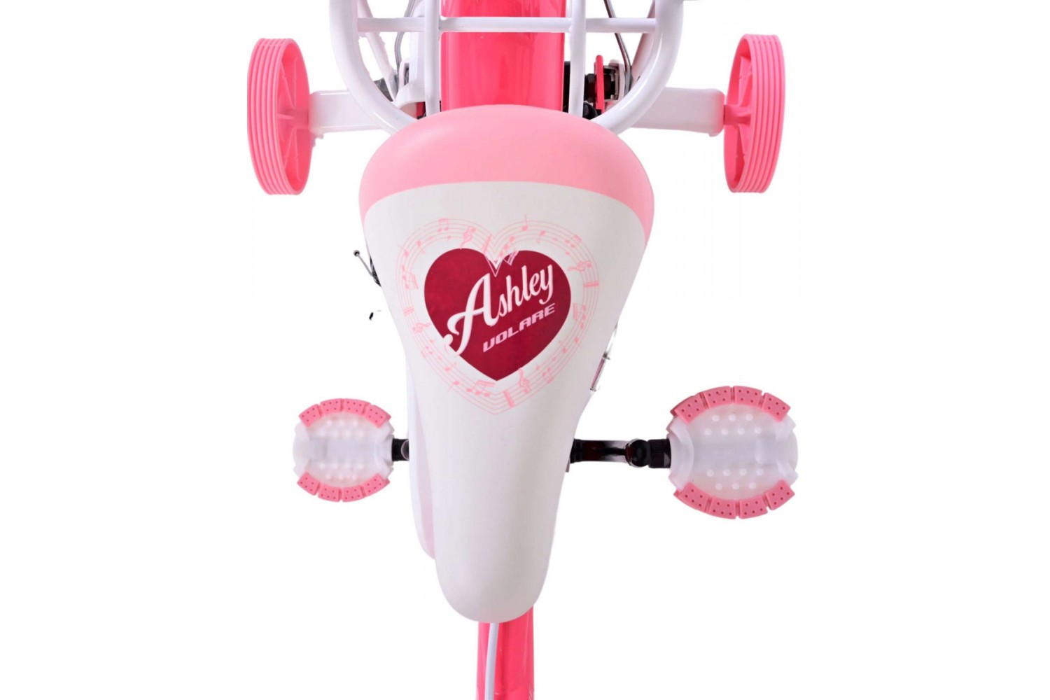 Volare Ashley Kinderfahrrad 12 Zoll Mädchen Rosa/Rot | 2 Handbremsen