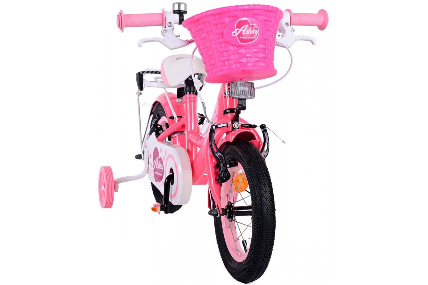 Volare Ashley Kinderfahrrad 12 Zoll Mädchen Rosa/Rot | 2 Handbremsen