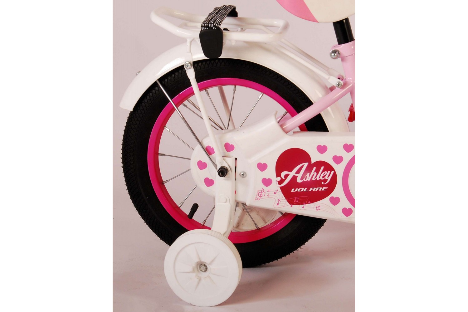 Volare Ashley Kinderfahrrad 14 Zoll Mädchen Weiß Rosa