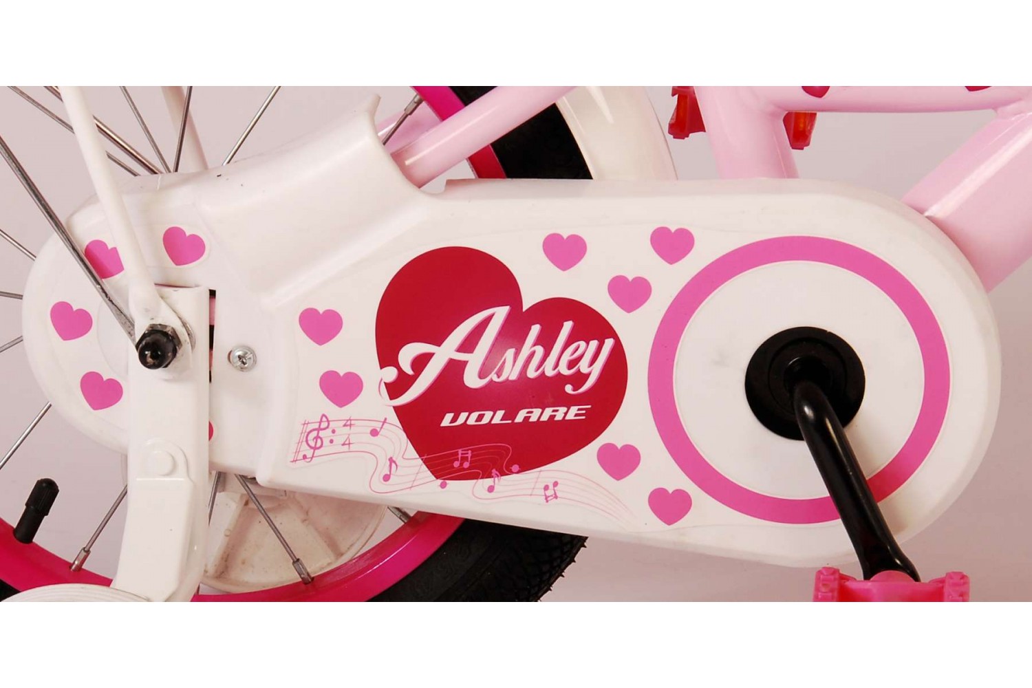 Volare Ashley Kinderfahrrad 14 Zoll Mädchen Weiß Rosa