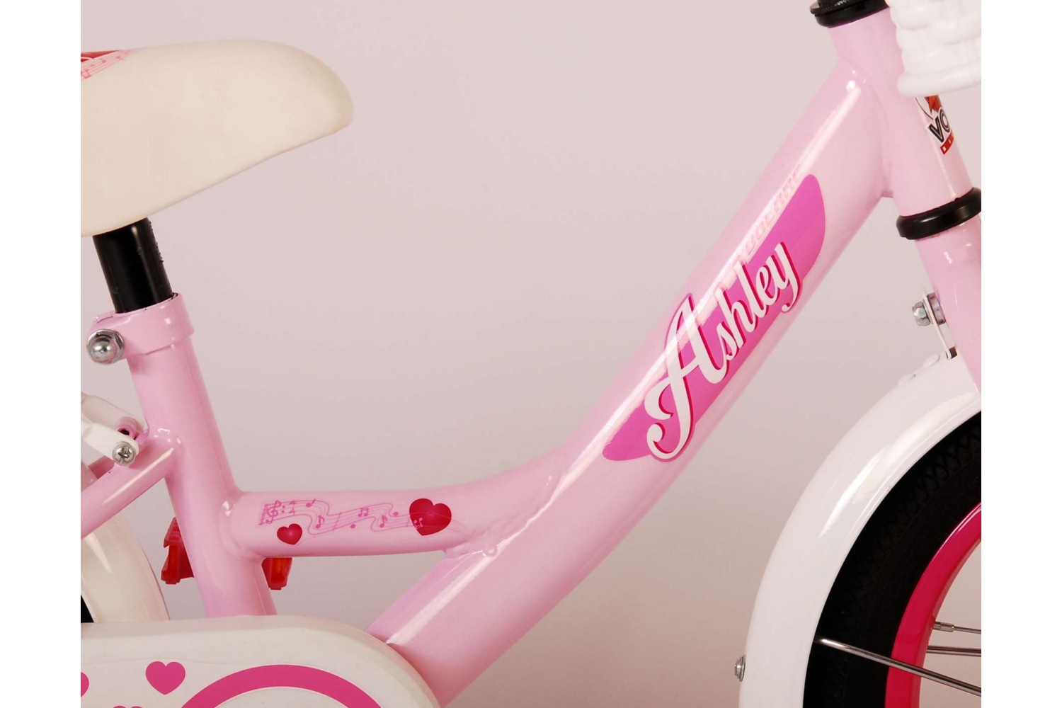 Volare Ashley Kinderfahrrad 14 Zoll Mädchen Weiß Rosa