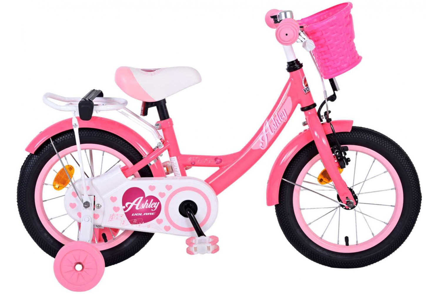 Volare Ashley Kinderfahrrad 14 Zoll Mädchen Rosa/Rot