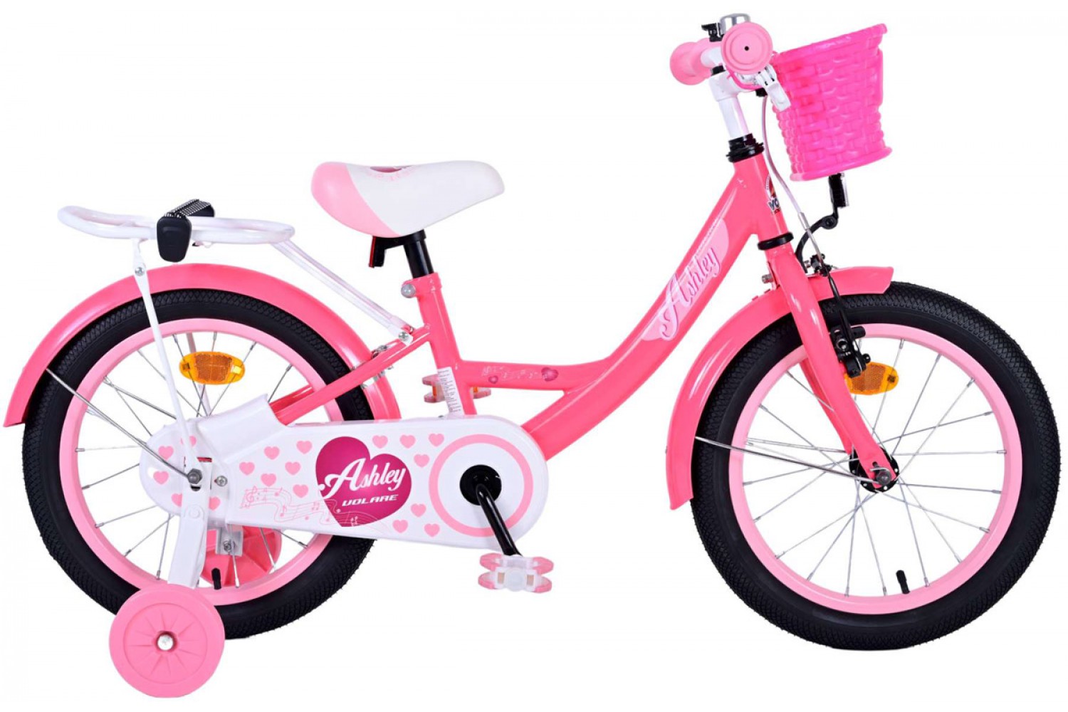 Volare Ashley Kinderfahrrad 16 Zoll Mädchen Rosa/Rot