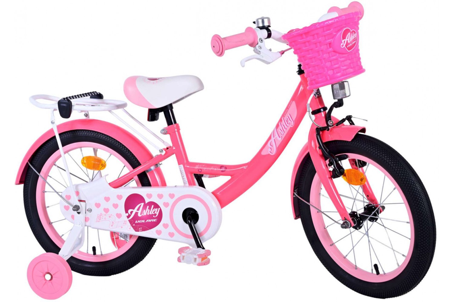 Volare Ashley Kinderfahrrad 16 Zoll Mädchen Rosa/Rot