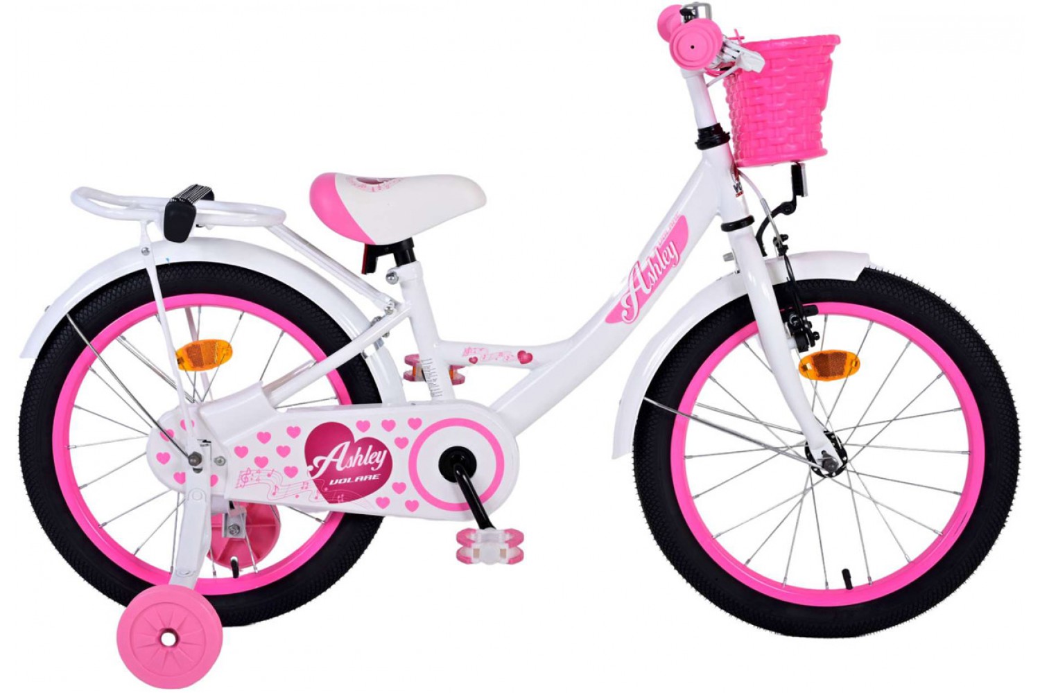 Volare Ashley Kinderfahrrad 18 Zoll Mädchen Weiß