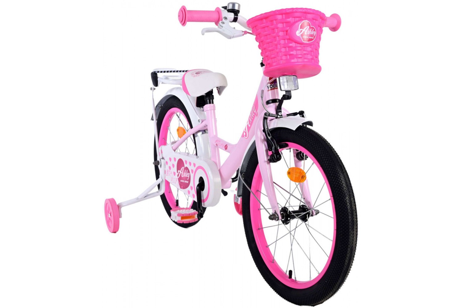 Volare Ashley Kinderfahrrad 18 Zoll Mädchen Weiß Rosa