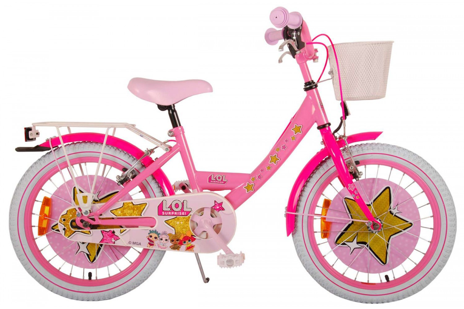 LOL Surprise Kinderfahrrad 16 Zoll Mädchen Rosa | 2 Handbremsen