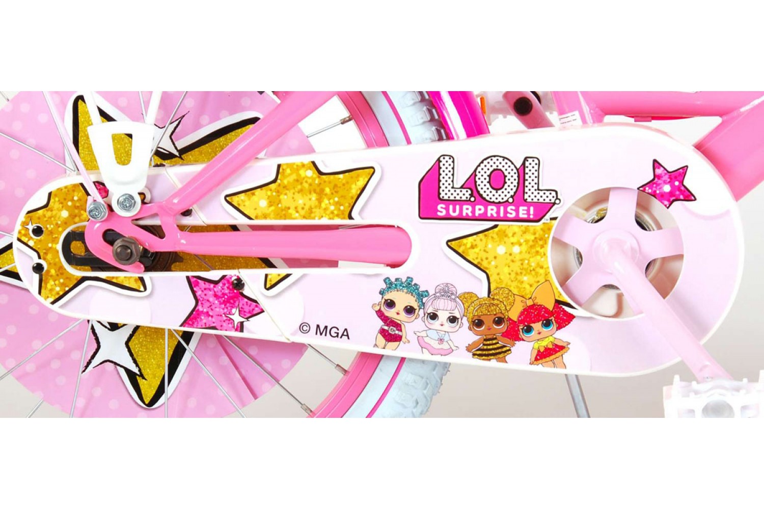 LOL Surprise Kinderfahrrad 16 Zoll Mädchen Rosa | 2 Handbremsen