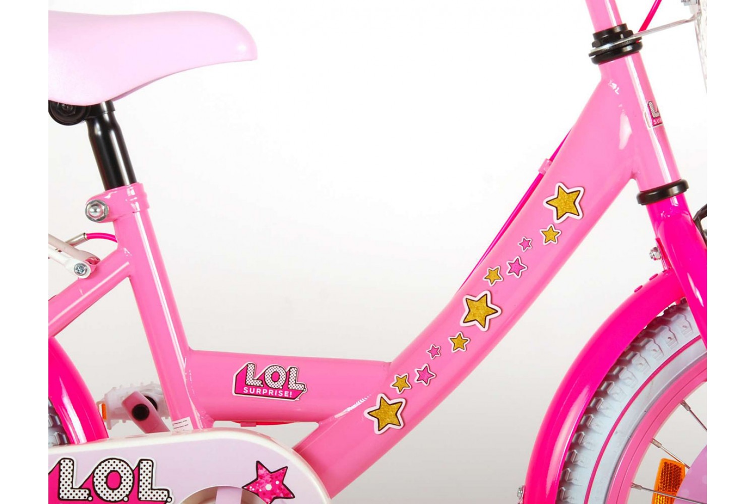 LOL Surprise Kinderfahrrad 16 Zoll Mädchen Rosa | 2 Handbremsen