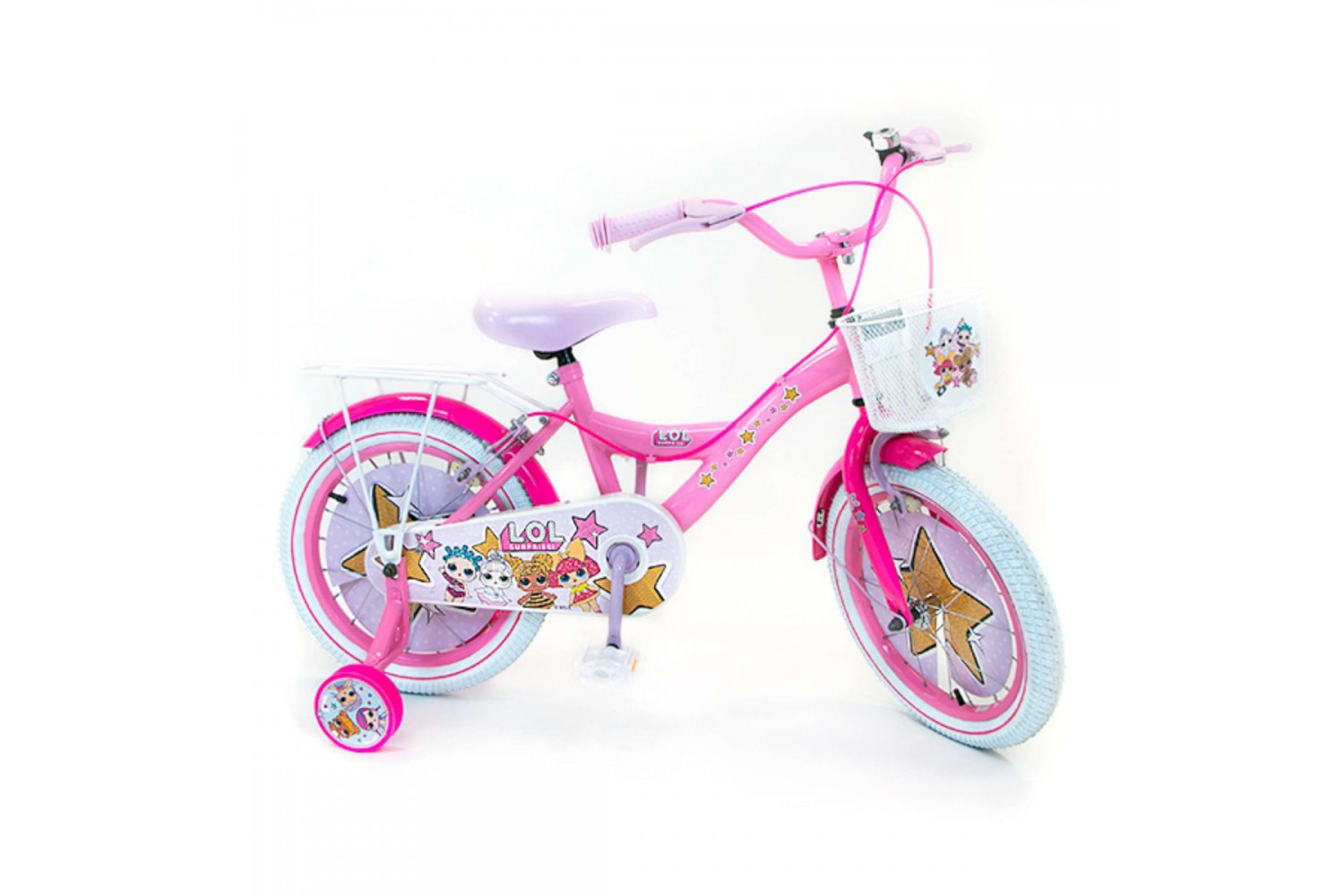 LOL Surprise Kinderfahrrad 16 Zoll Mädchen Rosa | 2 Handbremsen