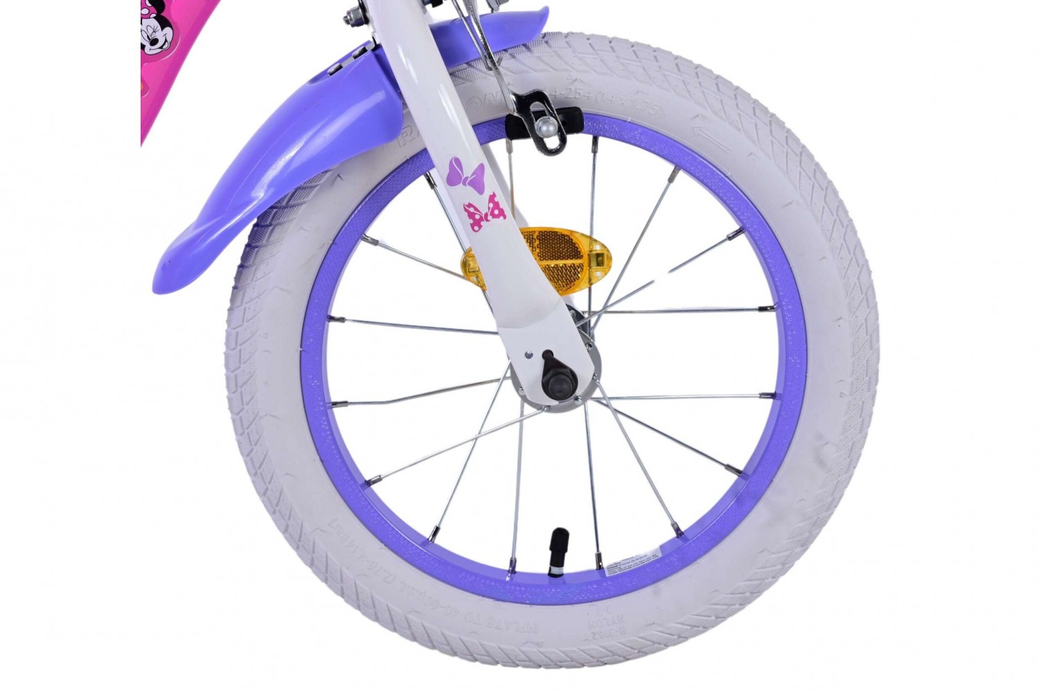 Disney Minnie Mädchenfahrrad 14 Zoll Rosa | 2 Handbremsen Disney Minnie Mädchenfahrrad 14 Zoll Rosa | 2 Handbremsen