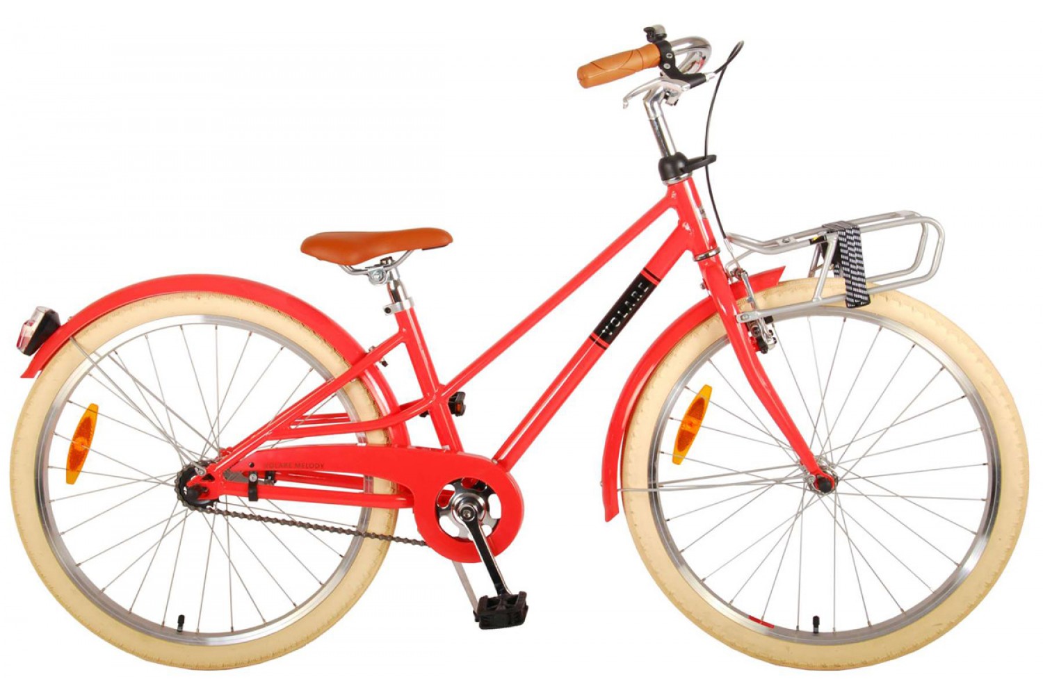 Volare Melody Mädchen Fahrrad 24 Zoll Mädchen Korallenrot