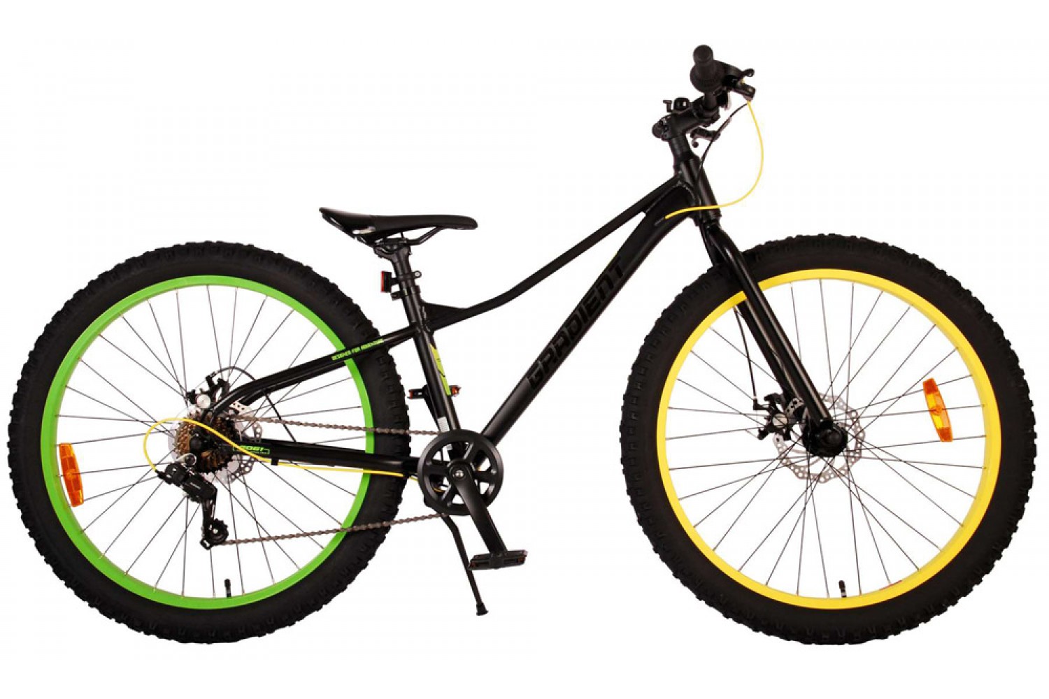 Volare Gradient Kinder Mountainbike 26 Zoll Schwarz Gelb Grün