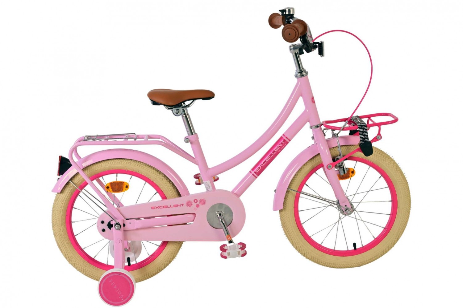 Volare Excellent Kinderfahrrad 16 Zoll Mädchen Rosa
