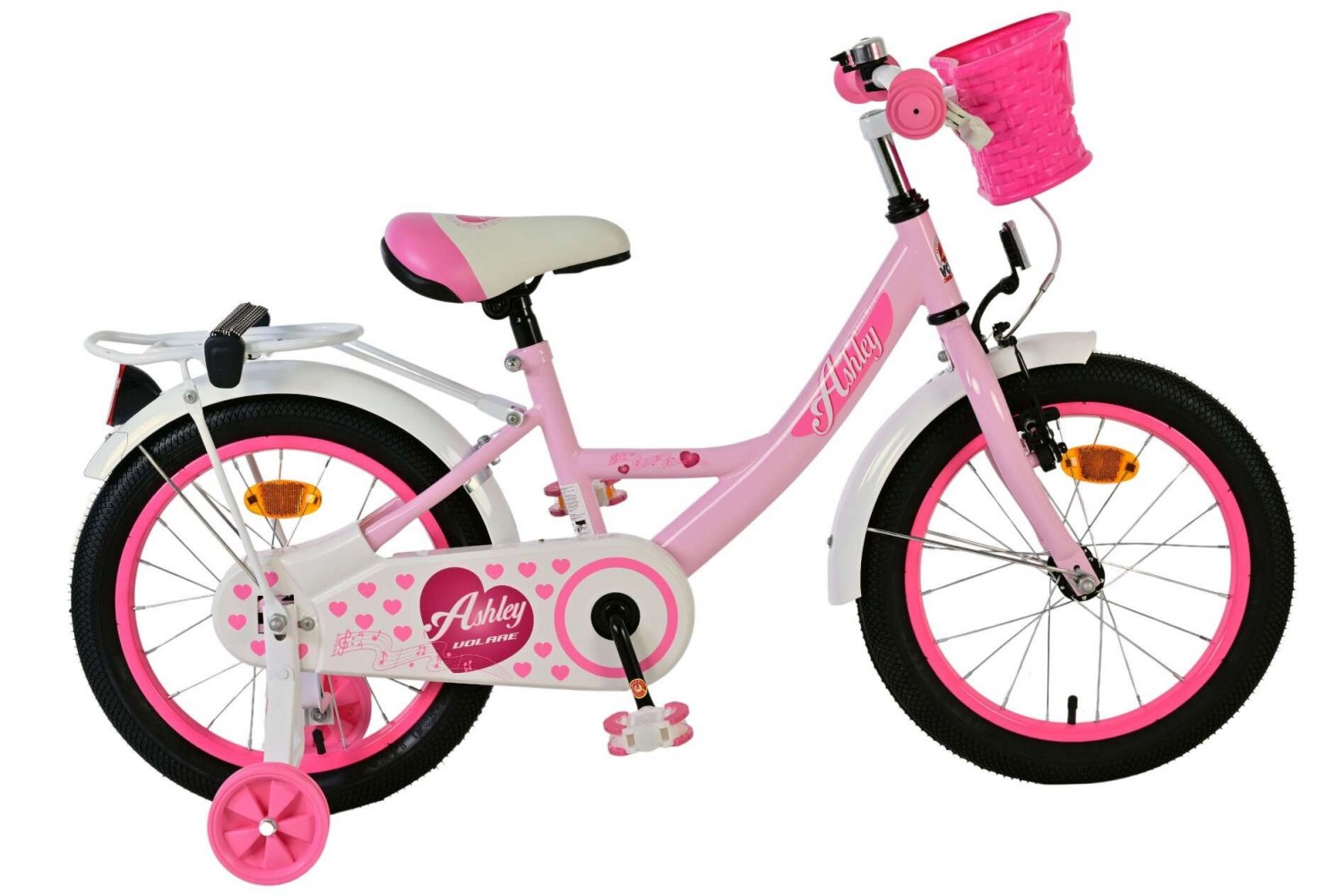 Volare Ashley Kinderfahrrad 16 Zoll Mädchen Rosa/Rot