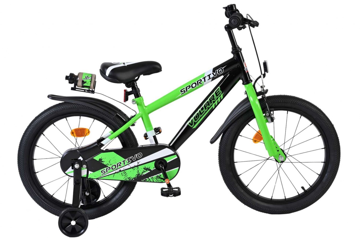 Volare Sportivo Kinderfahrrad Jungen 18 Zoll Grün Schwarz