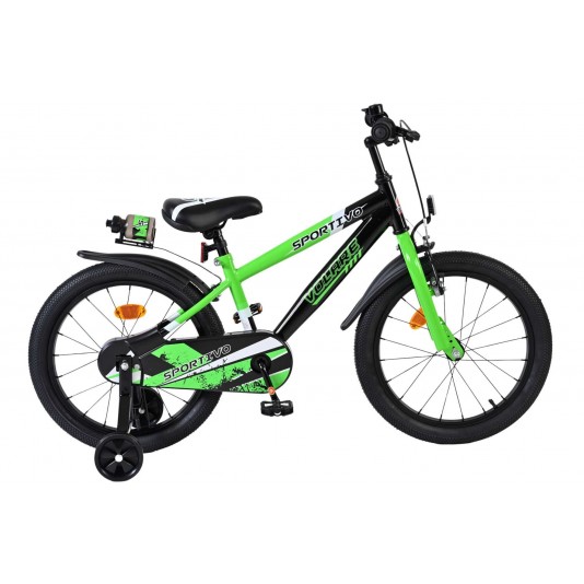 Volare Sportivo Kinderfahrrad Jungen 18 Zoll Grün Schwarz