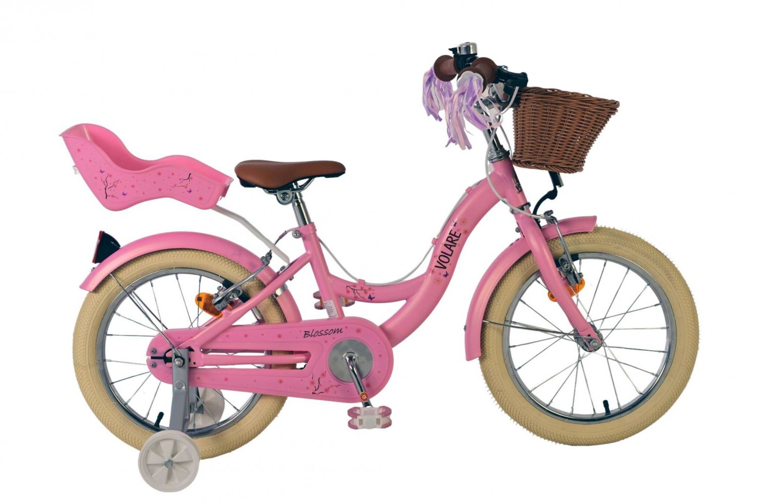Volare Blossom Kinderfahrrad Mädchen 16 Zoll Rosa | 2 Handbremsen