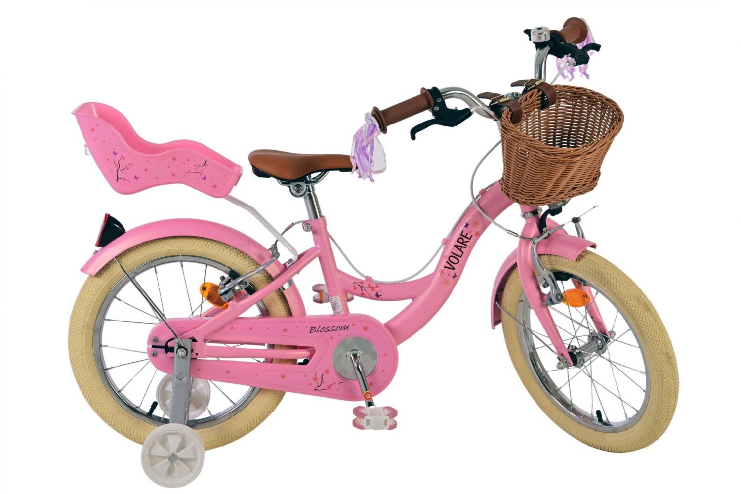 Volare Blossom Kinderfahrrad Mädchen 16 Zoll Rosa | 2 Handbremsen