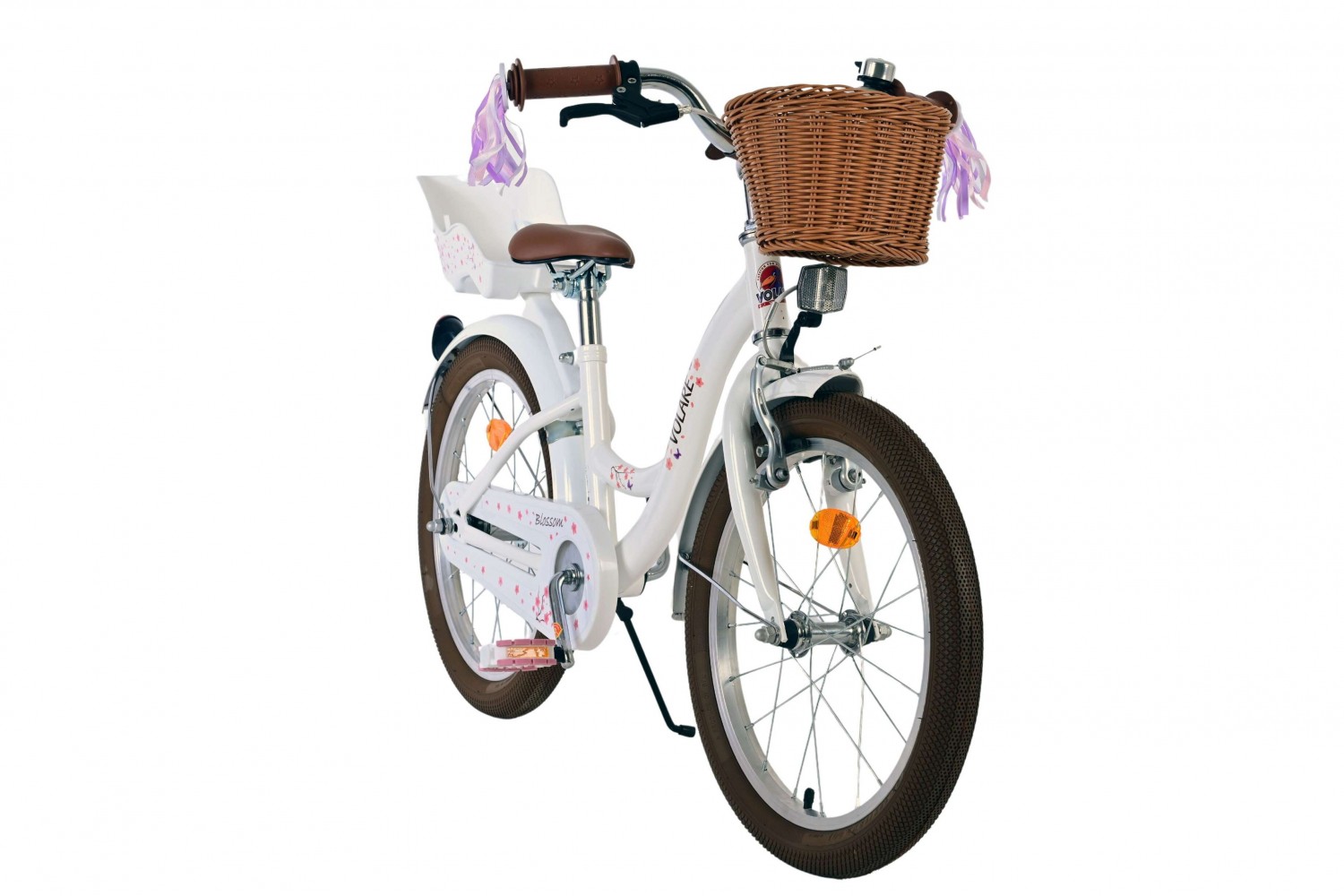Volare Blossom Kinderfahrrad Mädchen 18 Zoll Weiß