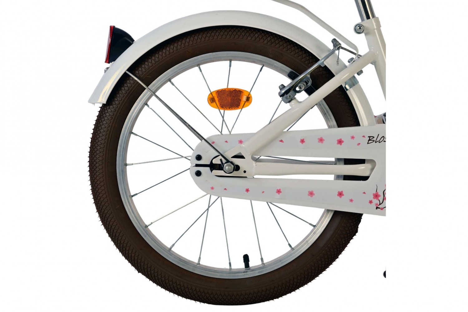 Volare Blossom Kinderfahrrad Mädchen 18 Zoll Weiß | Zwei Handbremsen