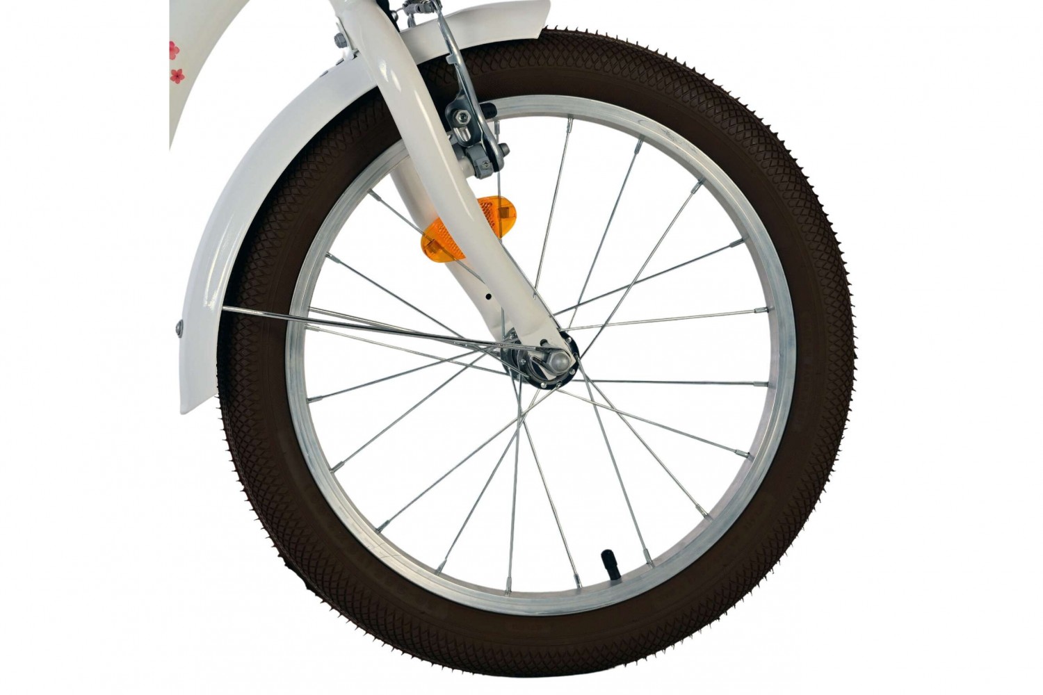 Volare Blossom Kinderfahrrad Mädchen 18 Zoll Weiß | Zwei Handbremsen