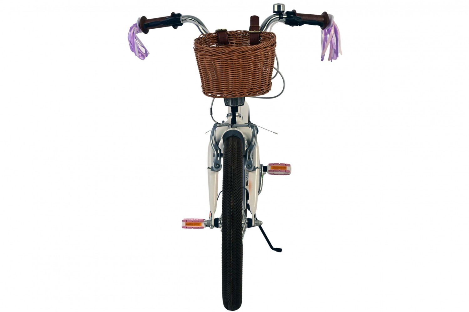 Volare Blossom Kinderfahrrad Mädchen 18 Zoll Weiß | Zwei Handbremsen