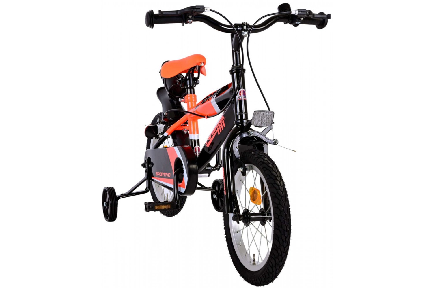 Volare Sportivo Jungenfahrrad 14 Zoll Neon Orange Schwarz 2 Handbremsen