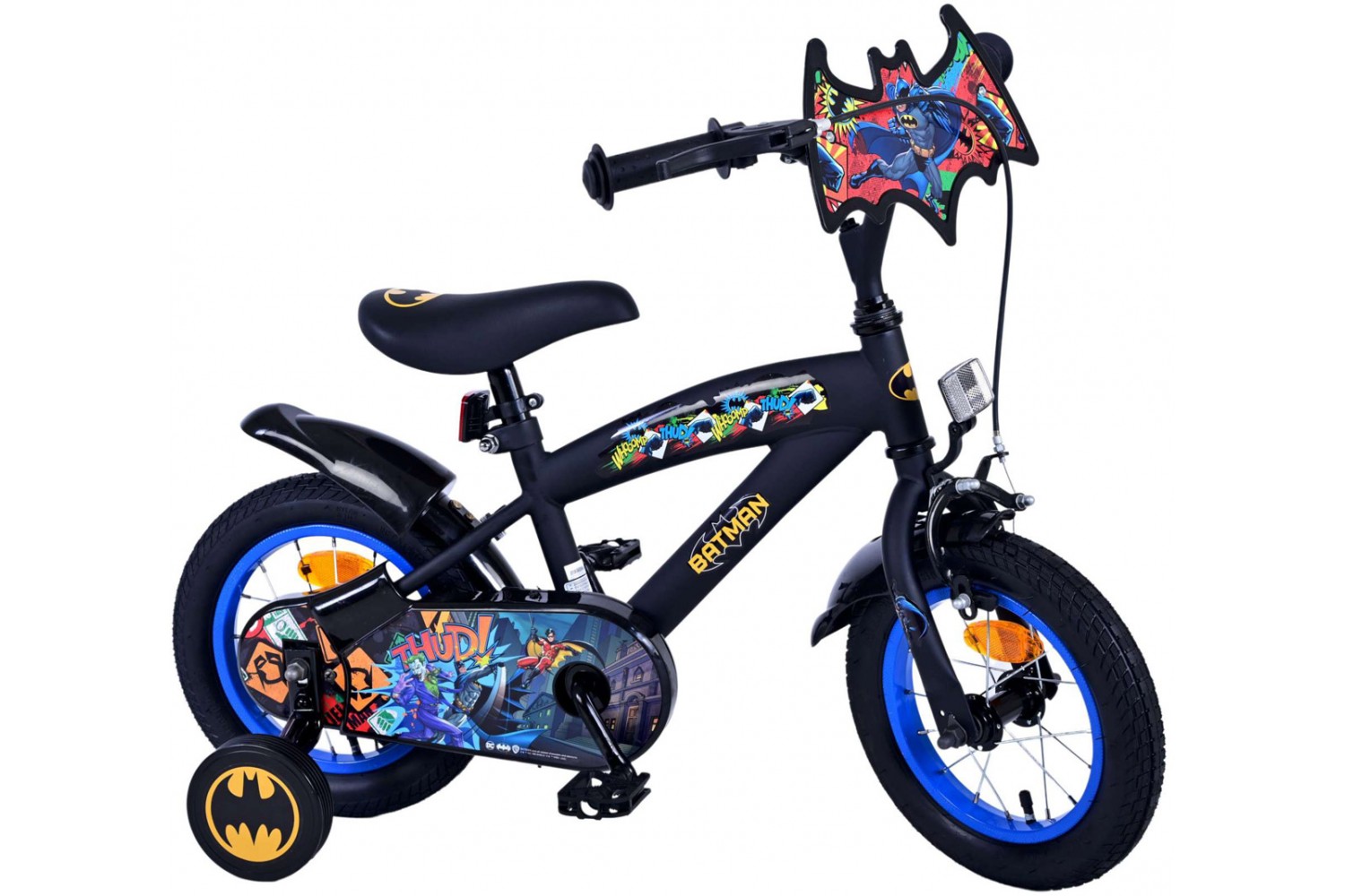 Batman Jungenfahrrad 12 Zoll Schwarz