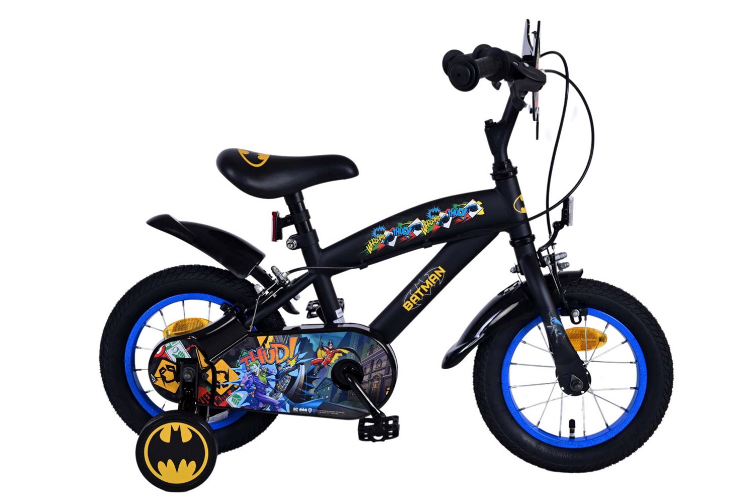 Batman Jungenfahrrad 12 Zoll Schwarz | 2 Handbremsen