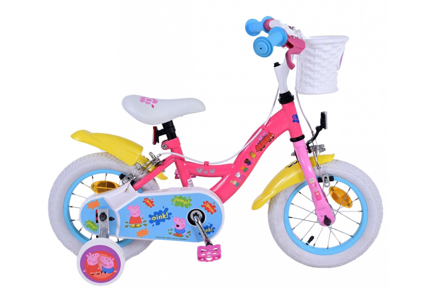 Peppa Pig Mädchenfahrrad 12 Zoll Rosa | 2 Handbremsen