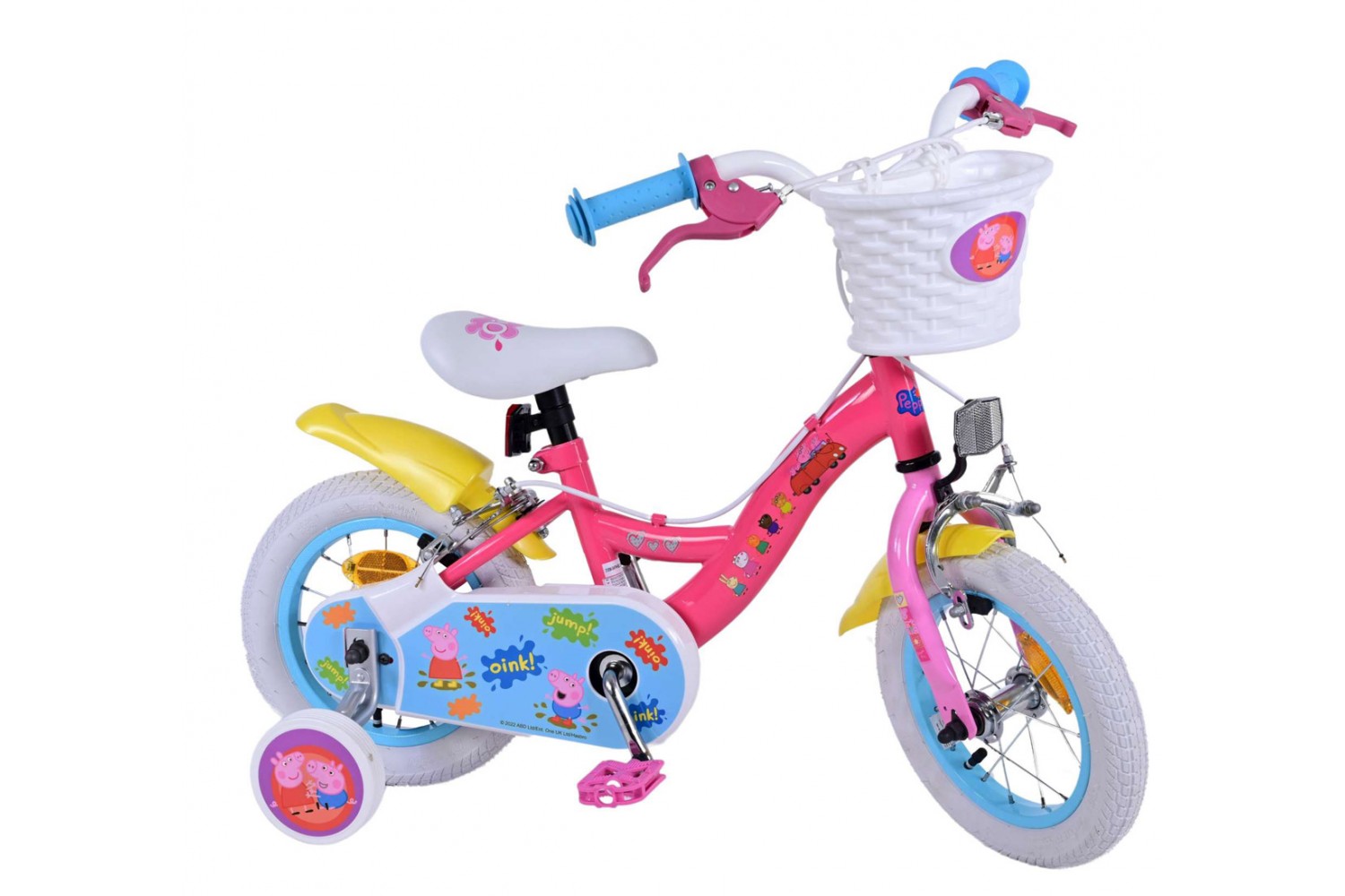 Peppa Pig Mädchenfahrrad 12 Zoll Rosa | 2 Handbremsen