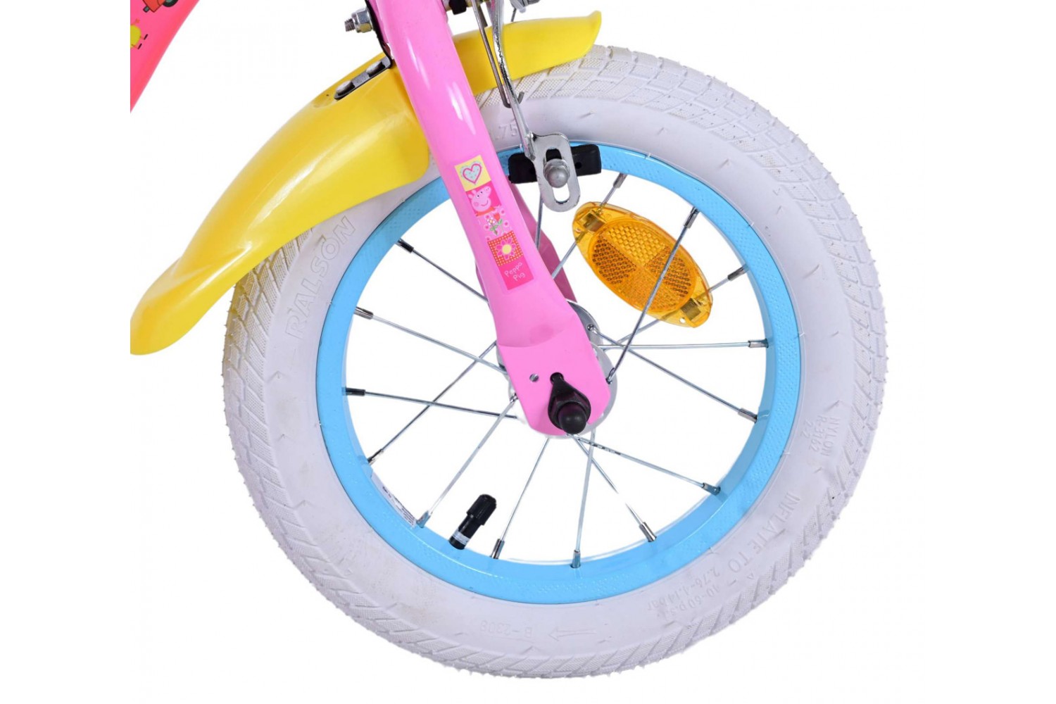 Peppa Pig Mädchenfahrrad 12 Zoll Rosa | 2 Handbremsen