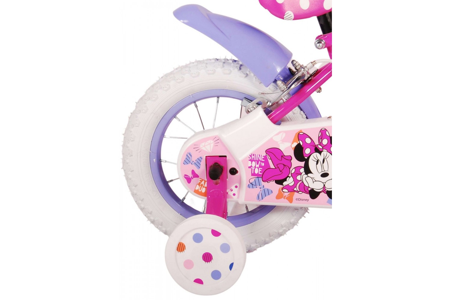 Disney Minnie Cutest Ever! Mädchenfahrrad 12 Zoll Rosa | 2 Handbremsen