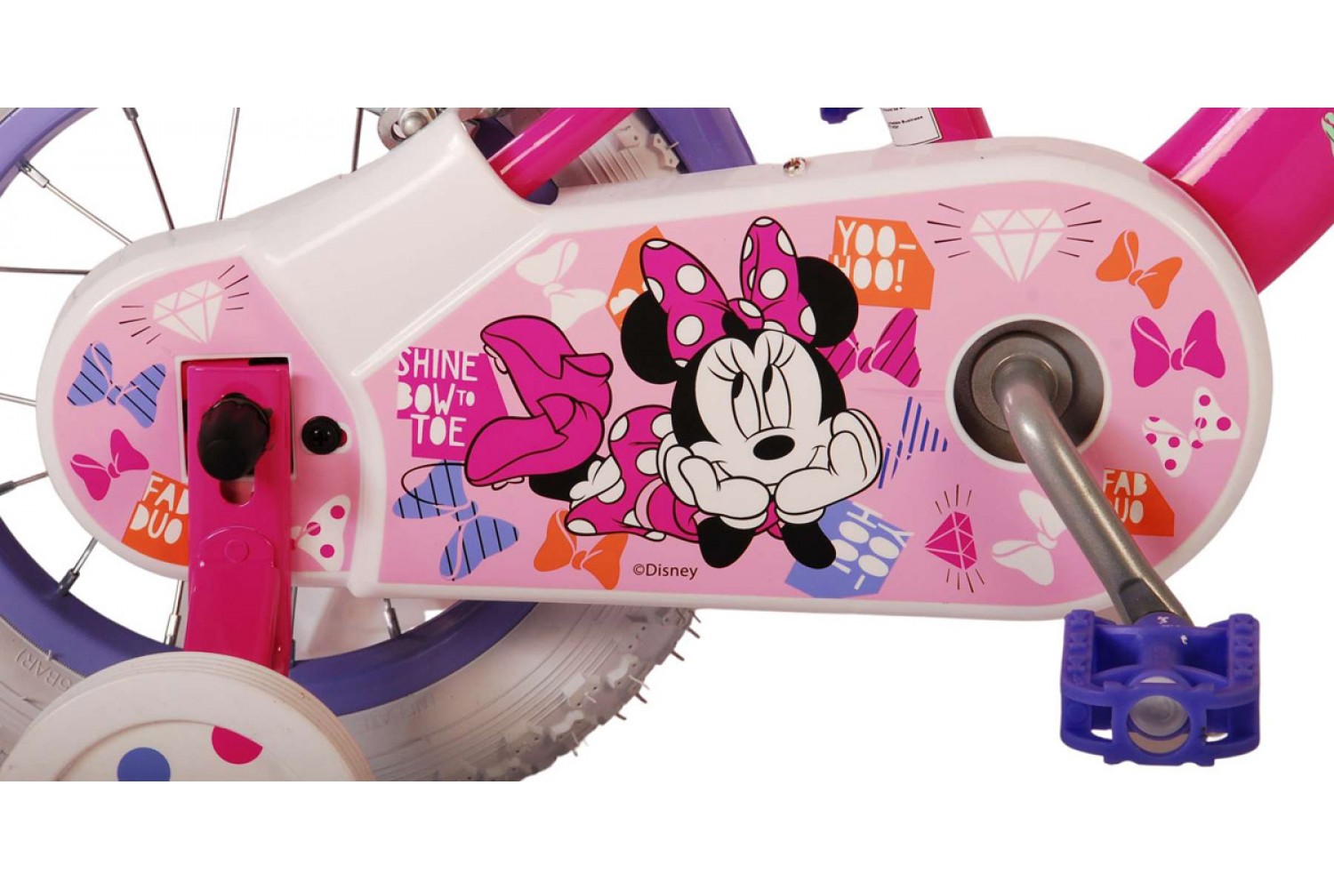 Disney Minnie Cutest Ever! Mädchenfahrrad 12 Zoll Rosa | 2 Handbremsen