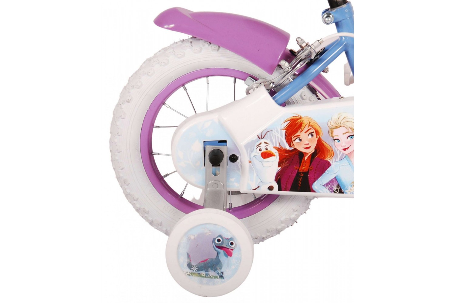 Disney Frozen 2 Mädchenfahrrad 12 Zoll Blau/Lila | 2 Handbremsen