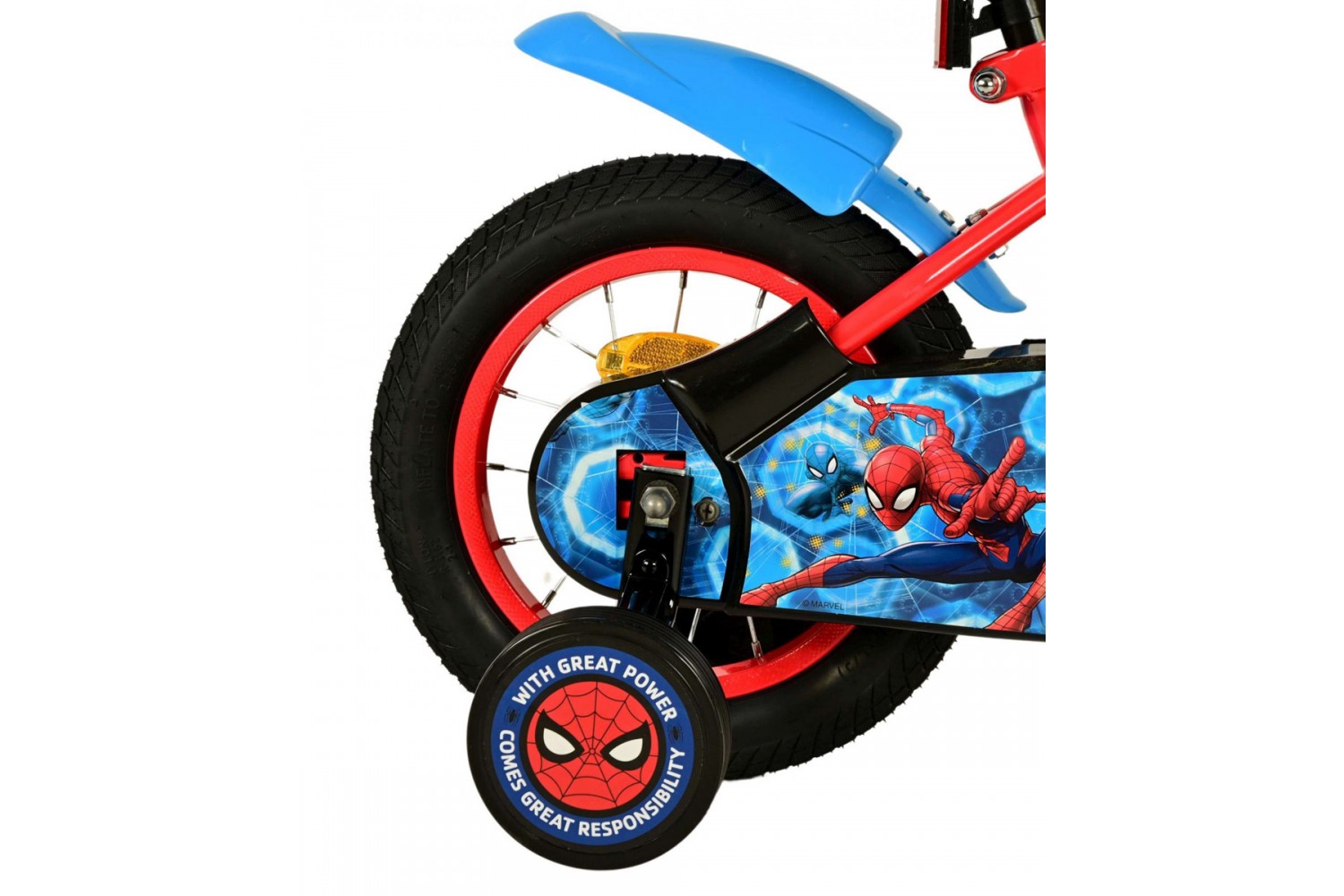 Spider-Man Jungenfahrrad 12 Zoll Blau/Rot