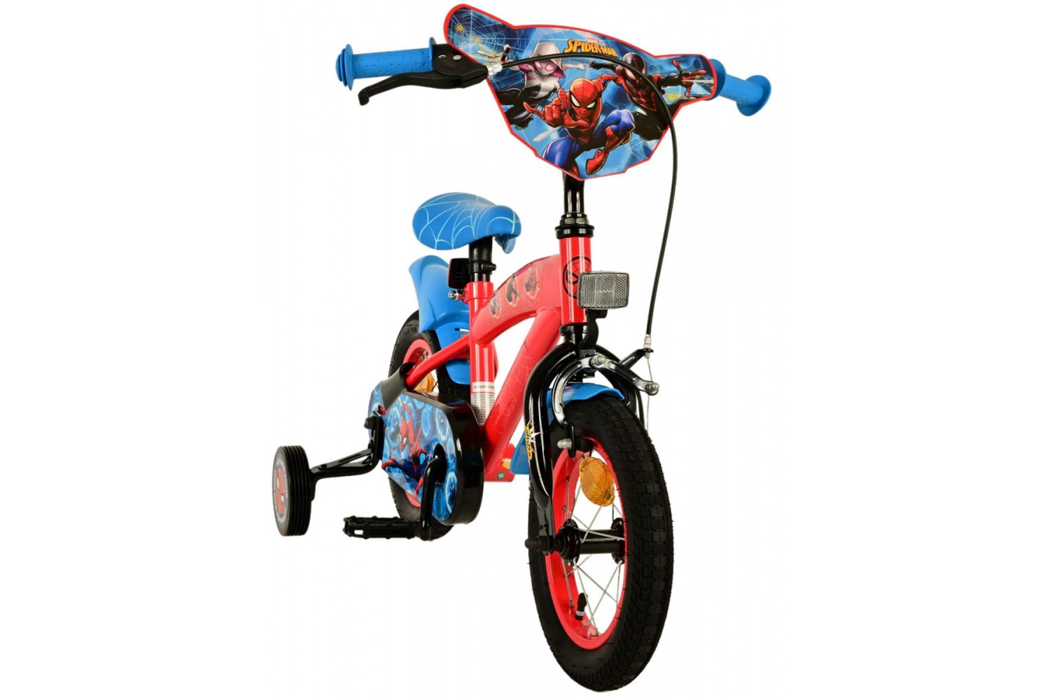 Spider-Man Jungenfahrrad 12 Zoll Blau/Rot