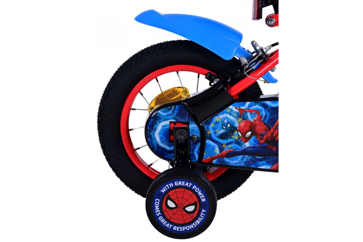 Ultimate Spider-Man Jungenfahrrad 12 Zoll Blau/Rot | 2 Handbremsen