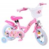 Disney Princess Mädchenfahrrad 12 Zoll Rosa | 2 Handbremsen