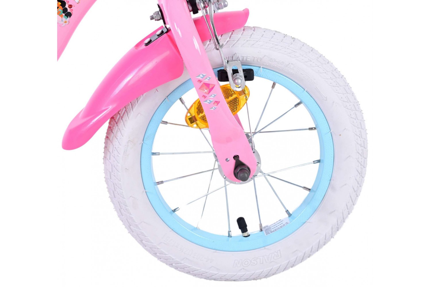 Disney Princess Mädchenfahrrad 12 Zoll Rosa | 2 Handbremsen