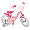 Disney Princess Mädchenfahrrad 14 Zoll Rosa | 2 Handbremsen