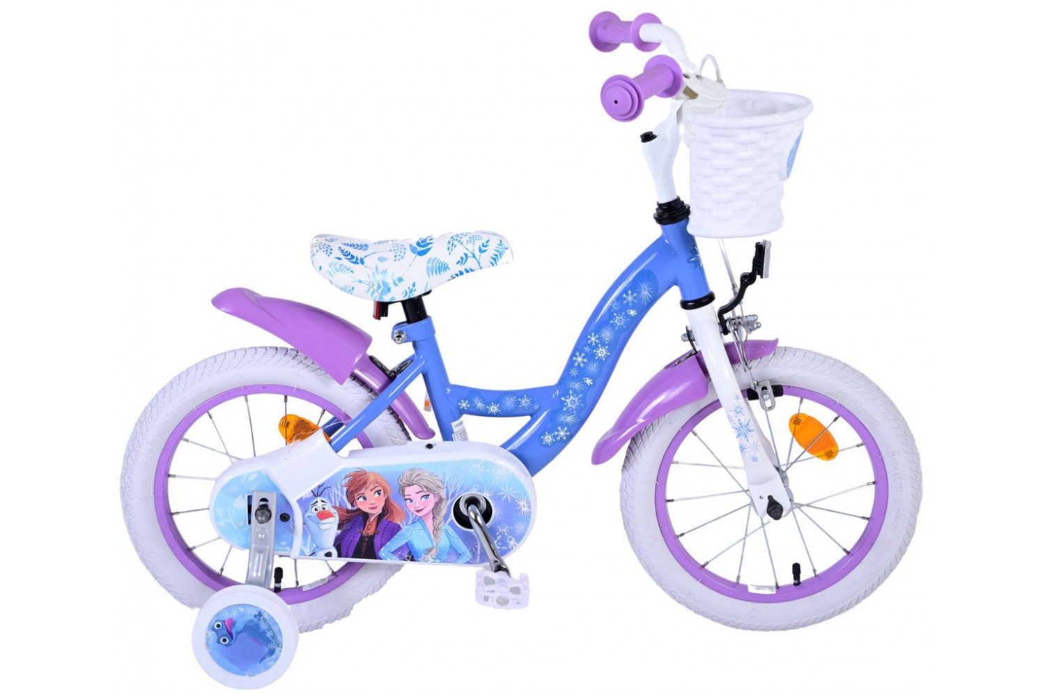 Disney FRosan 2 Mädchenfahrrad 14 Zoll Blau/Lila